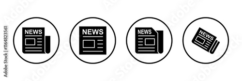 Newspaper icon vector isolated on white background. news paper icon vector