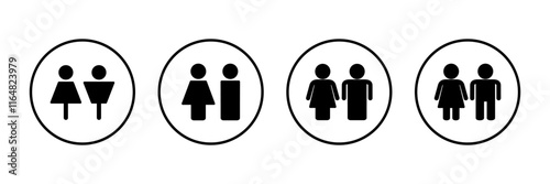 Man and woman icon vector isolated on white background. male and female symbol