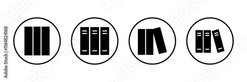 Library icon vector isolated on white background. Book icon vector