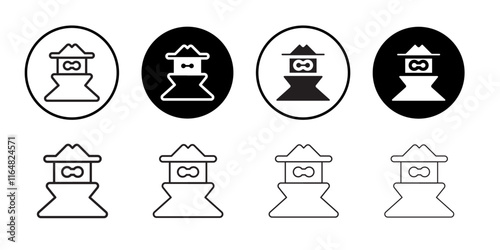 Spy icon Thin line vector illustration set