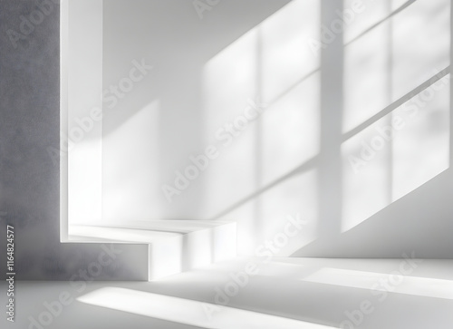 Sunlit Minimalist White Room Interior Design