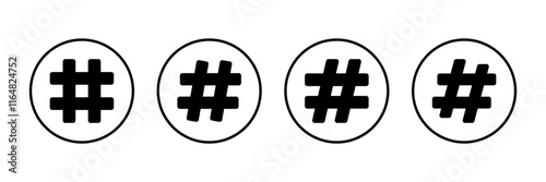 Hashtag icon vector isolated on white background. hashtag vector icon