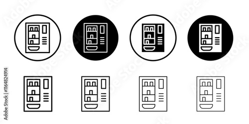 Vending machine icon Thin line vector illustration set