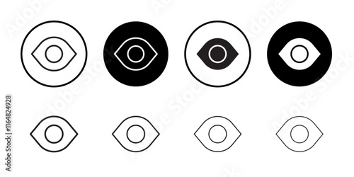 Visible icon Thin line vector illustration set