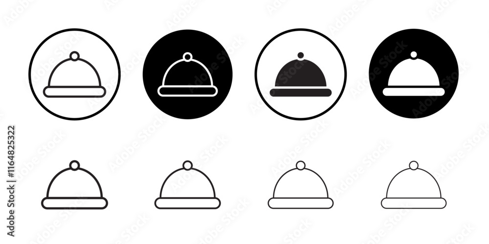 Baby hat icon Thin line vector illustration set Baby hat icon Thin line vector illustration set