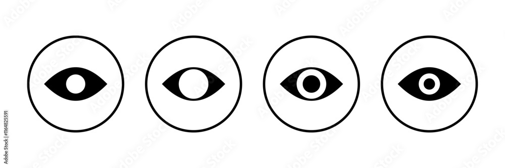 Eye icon vector isolated on white background. Look and Vision icon. Eye vector icon Eye icon vector isolated on white background. Look and Vision icon. Eye vector icon