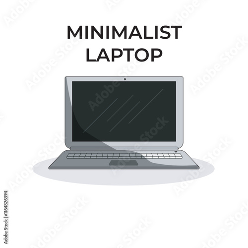 Minimalist slim laptop vector design. Good asset for advertisement, marketing, presentation, demonstration, and online media post.