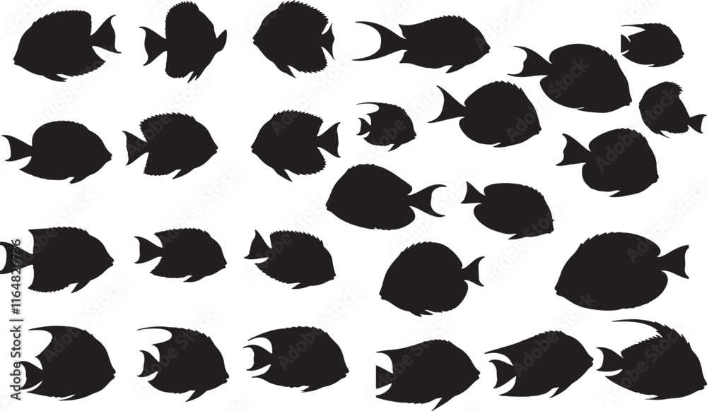 Fototapeta premium Blue Tang Silhouette