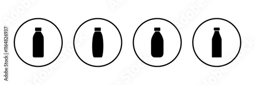 Bottle icon vector isolated on white background. Bottle vector icon