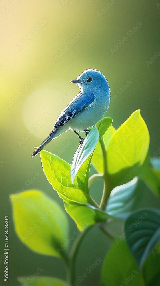 Obraz premium blue bird on a branch