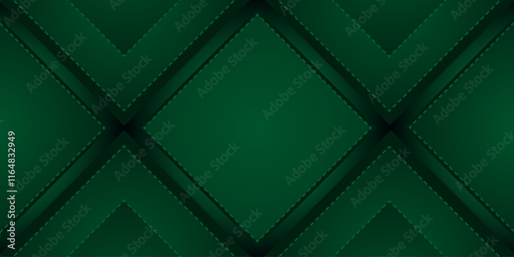 Abstract square shape with futuristic concept background | Minimal geometric background with dark green color | Vector abstract background texture design, bright poster, banner ,flyer
