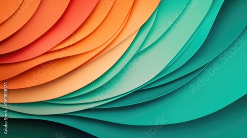 Noise abstract background concept. Colorful layered abstract background design in vibrant hues of orange and teal.