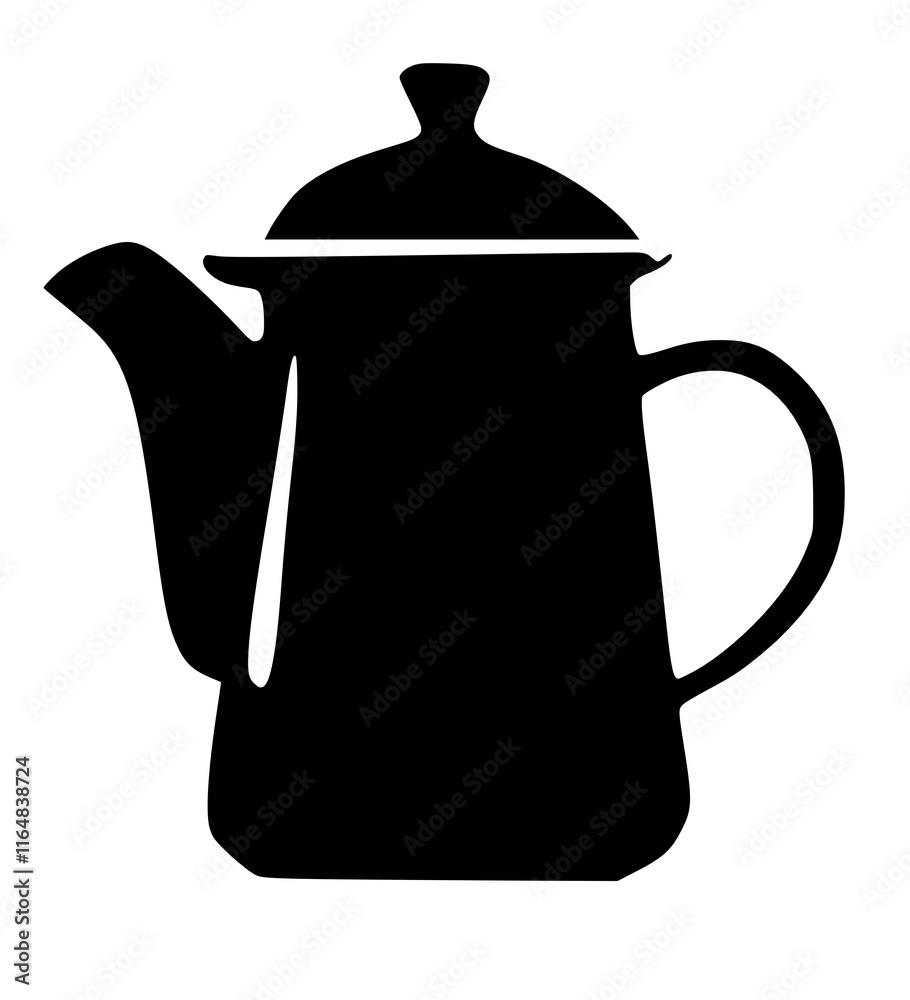 Fototapeta premium tea kettle icon, simple style