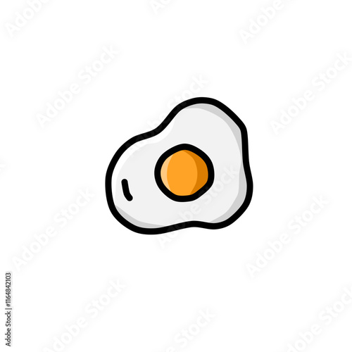 fried egg on a white background