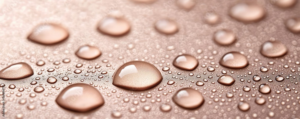 Droplets abstract background concept. Close-up of water droplets on a metallic surface showing reflections and textures. Droplets abstract background concept. Close-up of water droplets on a metallic surface showing reflections and textures.
