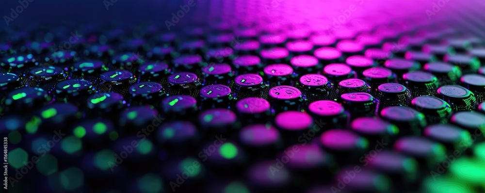 Fototapeta premium Noise abstract background concept. Abstract close-up of colorful buttons, creating a vibrant, modern digital atmosphere.