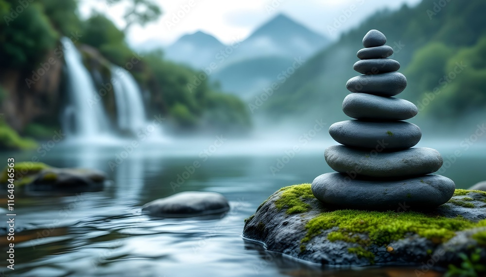 zen, stones, stacked, moss, rock, waterfall, gentle, mist, rising, mountain, range, lush, background, serene, tranquil, harmony, nature, balance, peaceful, meditative, scenic, outdoors, natural, calm, zen, stones, stacked, moss, rock, waterfall, gentle, mist, rising, mountain, range, lush, background, serene, tranquil, harmony, nature, balance, peaceful, meditative, scenic, outdoors, natural, calm,