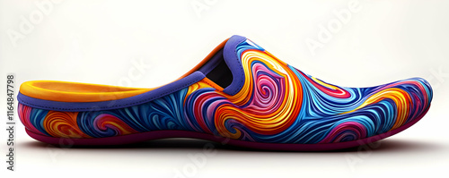 Vibrant Swirl Clog 3D Illustration photo