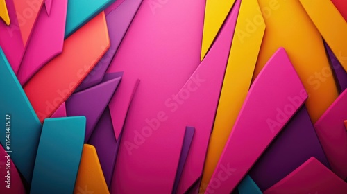 Wallpaper Mural Graffiti abstract background idea. A vibrant abstract background with colorful geometric shapes in various angles. Torontodigital.ca