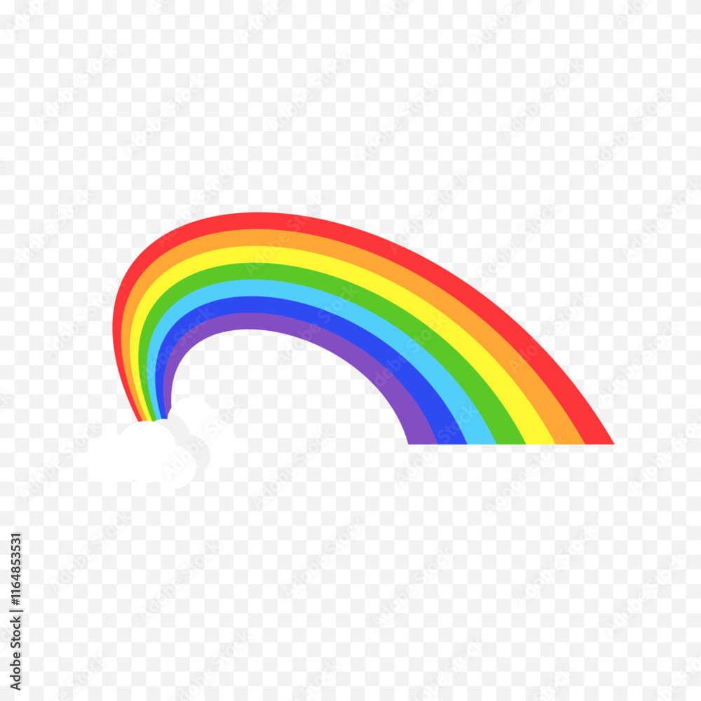 Fototapeta premium Hand drawn rainbow element. Boho rainbow hand drawn illustration