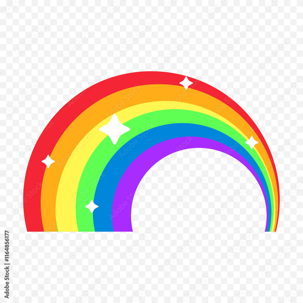 Fototapeta premium Hand drawn rainbow element. Boho rainbow hand drawn illustration