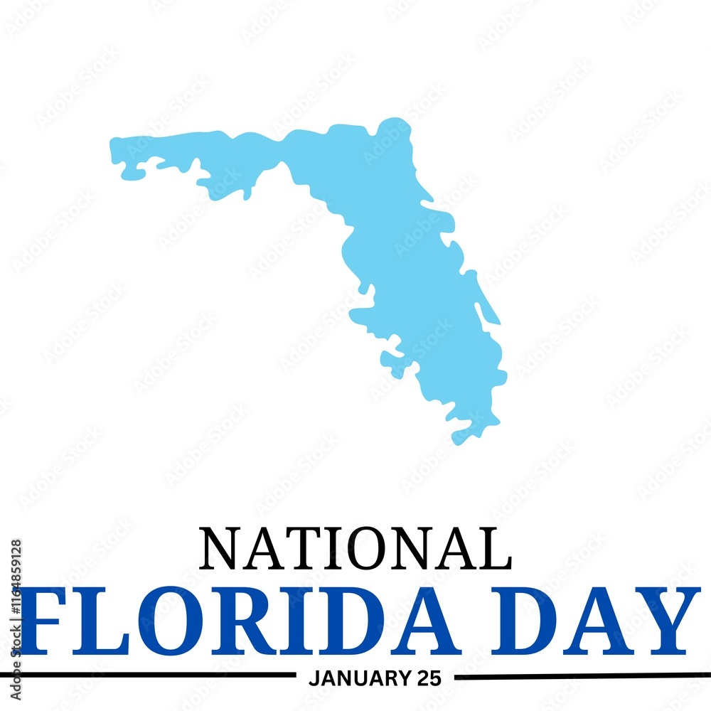 Obraz premium National Florida Day. 25 January. USA Holiday.