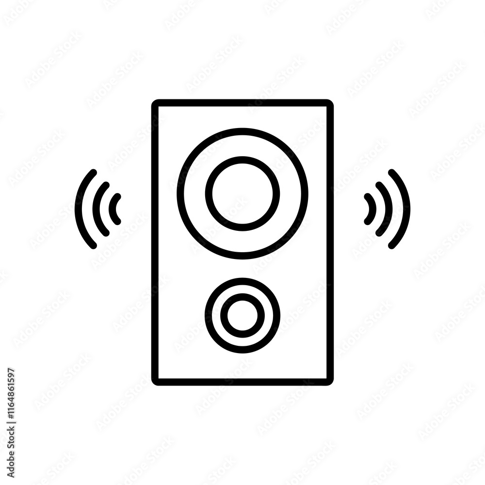 Portable music speaker vector icon.vector flat black simple illustration for web and app..eps Portable music speaker vector icon.vector flat black simple illustration for web and app..eps