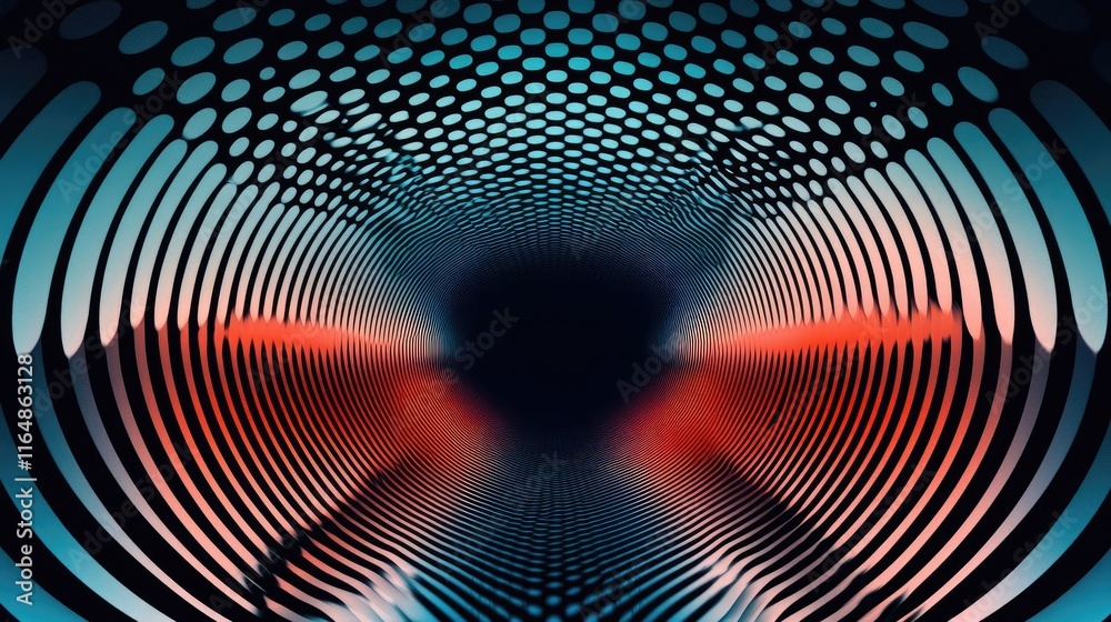 Fototapeta premium Circles abstract background idea. Abstract visual art with vibrant colors and circular patterns creating depth and movement.