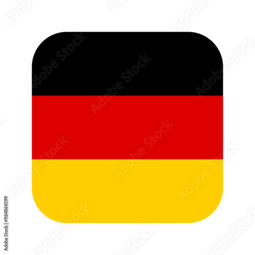 German flag rounded square icon