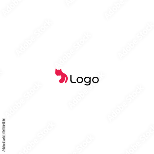 Photography abstract logo of two cats