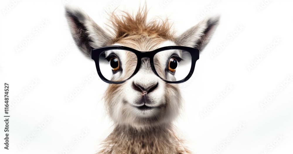 A humorous illustration of a goat wearing glasses, exuding a quirky and friendly vibe. A humorous illustration of a goat wearing glasses, exuding a quirky and friendly vibe.