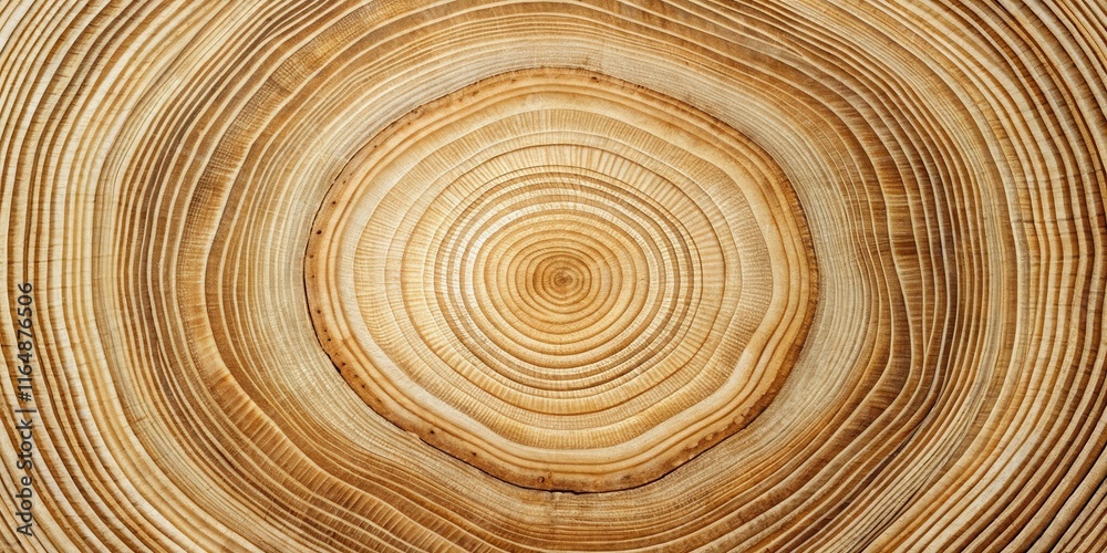Fototapeta premium Detailed concentric rings of a tree trunk cross-section