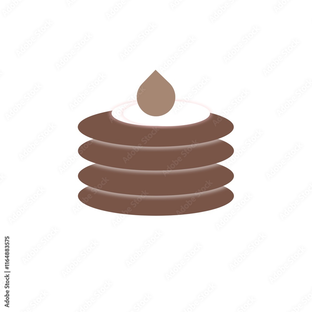 Pancake icon isolated on white background Pancake icon isolated on white background