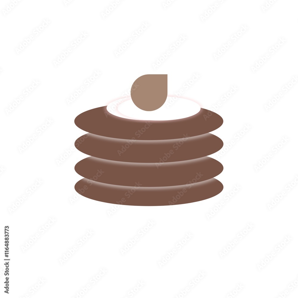 Pancake icon isolated on white background Pancake icon isolated on white background