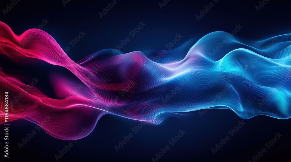 Abstract wave patterns in vibrant pink and blue hues Abstract wave patterns in vibrant pink and blue hues