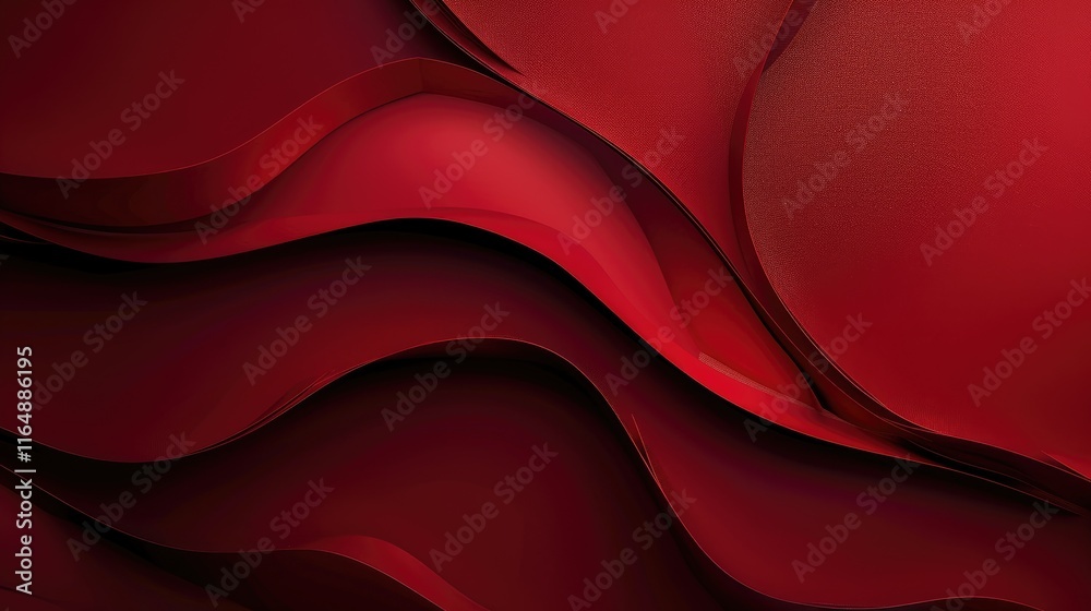 Abstract red waves with smooth textures and flowing shapes. Abstract red waves with smooth textures and flowing shapes.