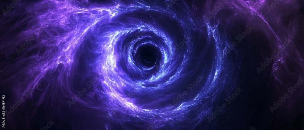 3D illustration of black hole in the space 3D illustration of black hole in the space