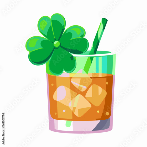 St. Patrick’s day celebration drink festive gathering digital art cheerful atmosphere close-up fun concept