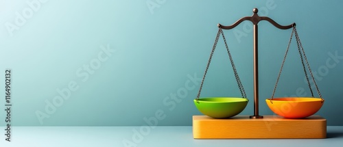 [Fitness Trends Active Training Yoga] Justice Weighs: Symbolic Courtroom Balance Scale with Fruits, Gavel & Papers