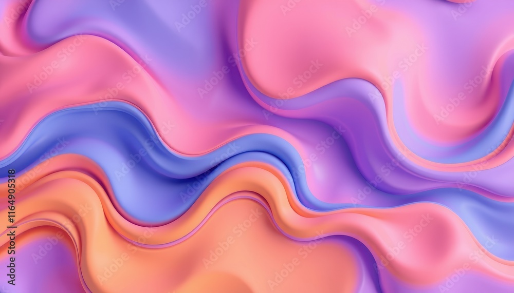Fototapeta premium Abstract Pastel Waves Flowing Design
