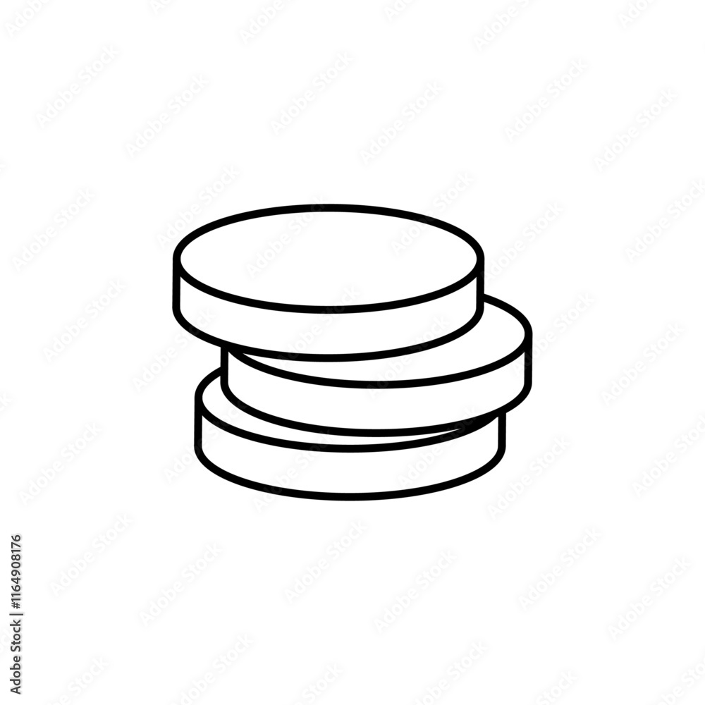 coin stack icon vector symbol isolated coin stack icon vector symbol isolated