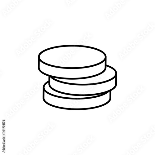 coin stack icon vector symbol isolated