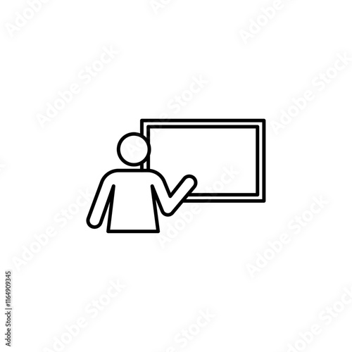 teacher icon vector symbol isolated