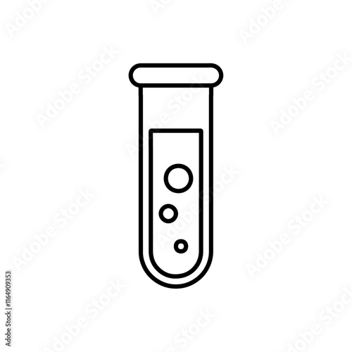 test tube icon vector symbol isolated