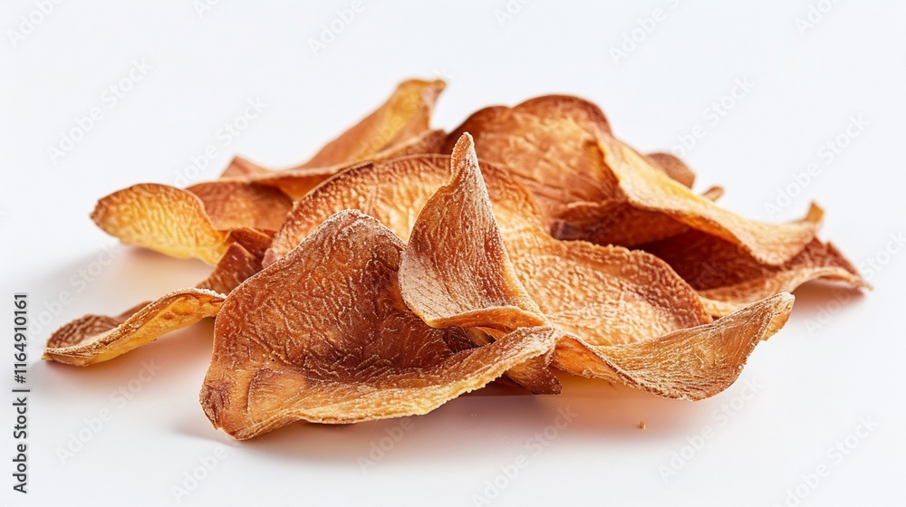 Fototapeta premium Crispy Dehydrated Parsnip Chips: A Healthy and Delicious Snack