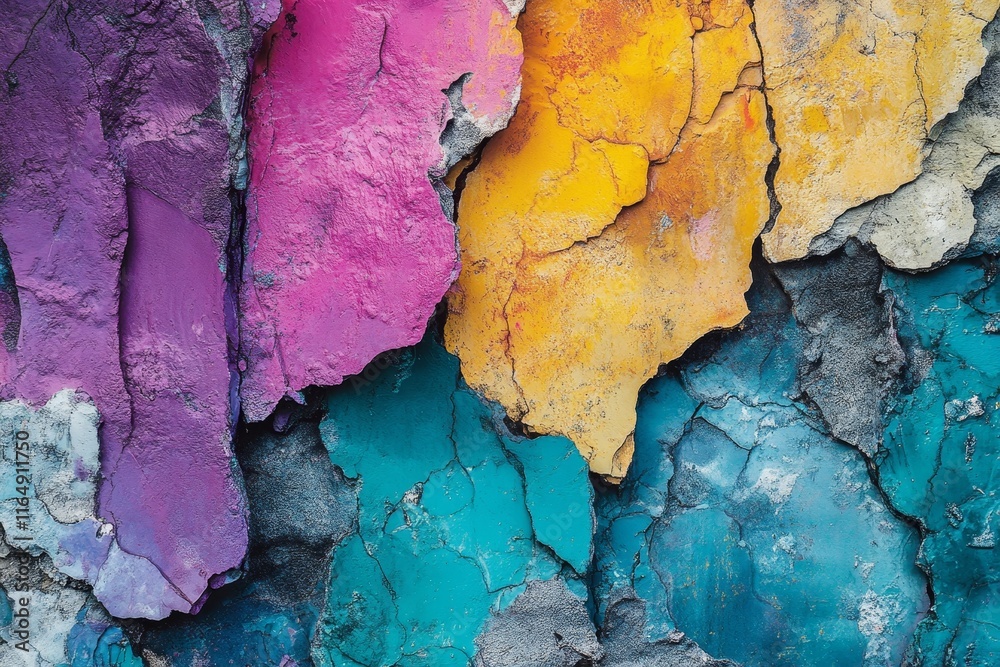 Obraz premium textures coming together in chaotic, colorful formations. Generative AI