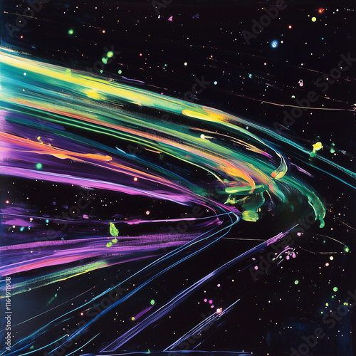Obraz na płótnie Wallpaper in space theme w salonie