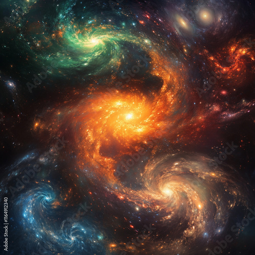 Obraz na płótnie Wallpaper in space theme w salonie