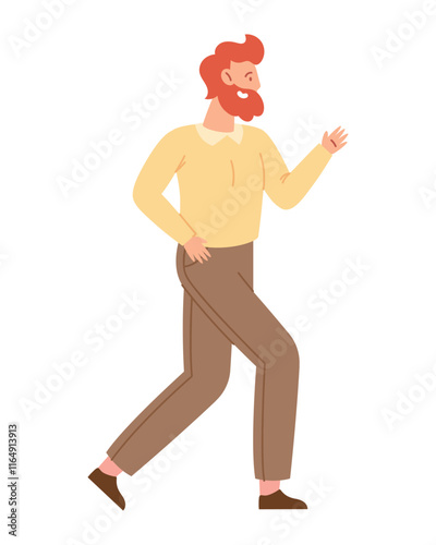 dancing adult man