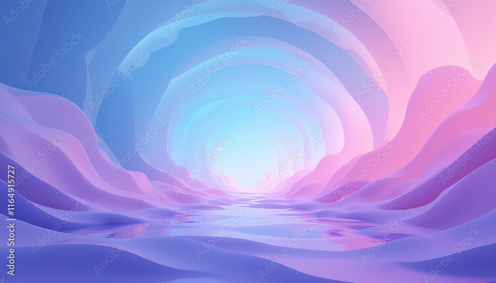 Obraz premium Abstract Blue and Purple Cosmic Gradient